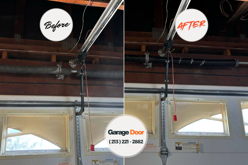 Before and after: garage door repair Kingstree, SC